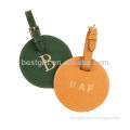 free luggage tags to print, oem round leather tag